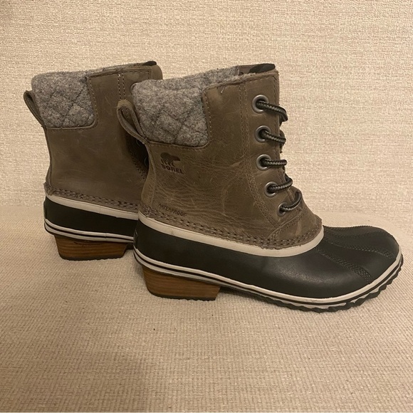 Women’s Slimpack II Lace Boot Quarry Black Waterproof Leather Sz. 6 - Picture 3 of 7